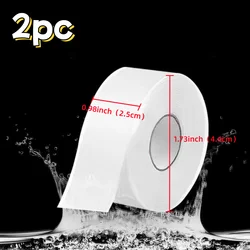 Black Self - Adhesive Silicone Repair Tape - Heavy - Duty, Waterproof, Heat - Resistant, and Insulated (WhiteX2PC)
