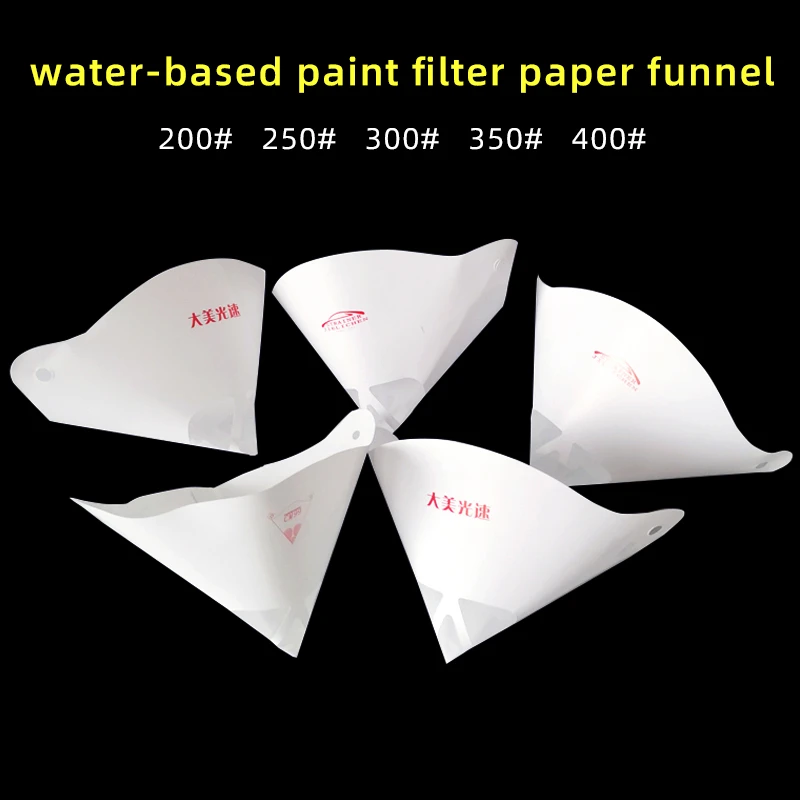 Verf Mesh Papieren Filter Zuiverende Uitpersen Trechter Wegwerp Verf Filter Nylon Micron Papier Trechters Gereedschap| | - AliExpress
