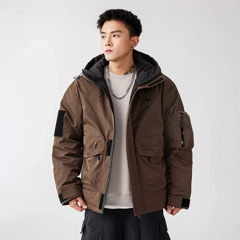 thumbnail image 1 of Chaqueta de plumón para hombre, ropa de diseñador, chaquetas impermeables con relleno de plumón de pato para hombre, abrigo de invierno cálido para hombre 2024, saco informal para hombre, 1 of 5