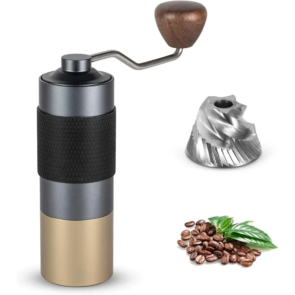 

Manual Coffee Grinder Hand With Adjustable Conical Stainless Steel Burr Mill Free Shipping Camping Home Bean Coffeeware Kitchen