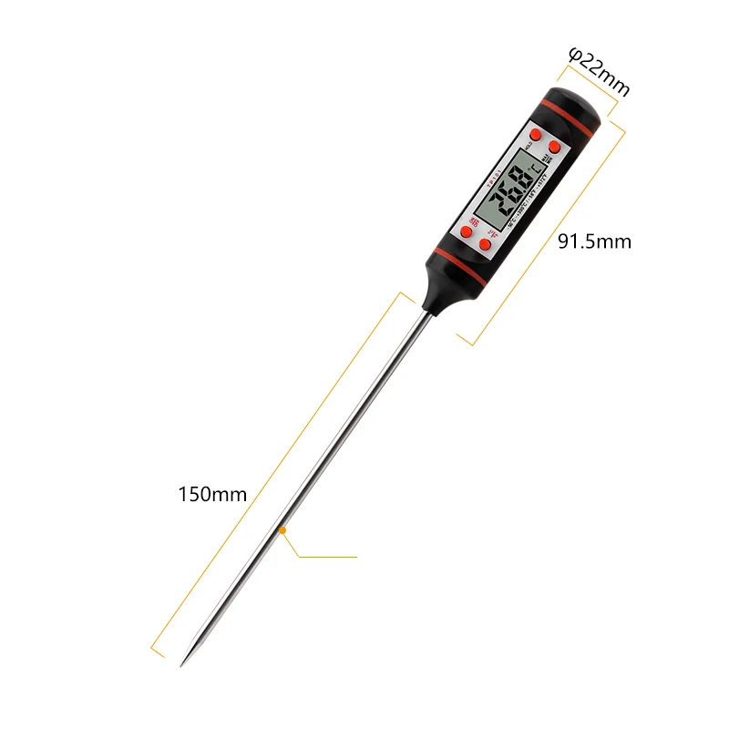 Mazat teploměr jehla jídlo teploměr okamžitý čtení maso teplota tester s sonda pro kuchyň grilled