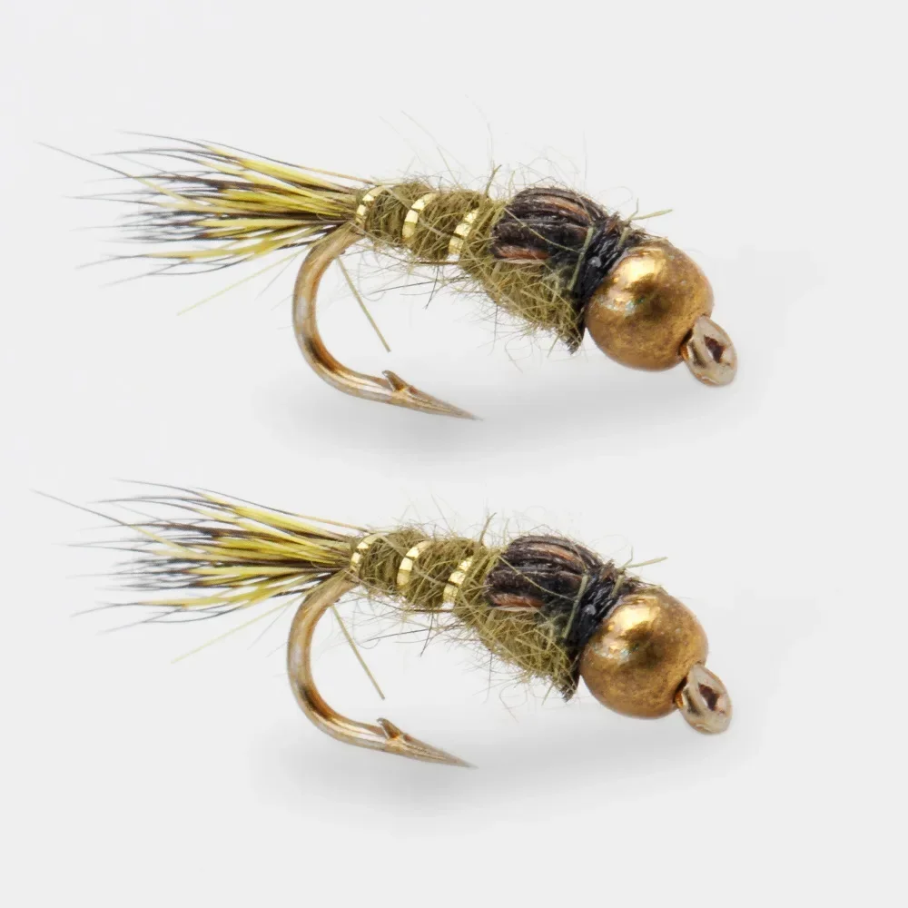Ninfe Coda Di Fagiano Con Testina Di Tungsteno - 3 Pezzi - Troutflies UK - Scegli La Misura!