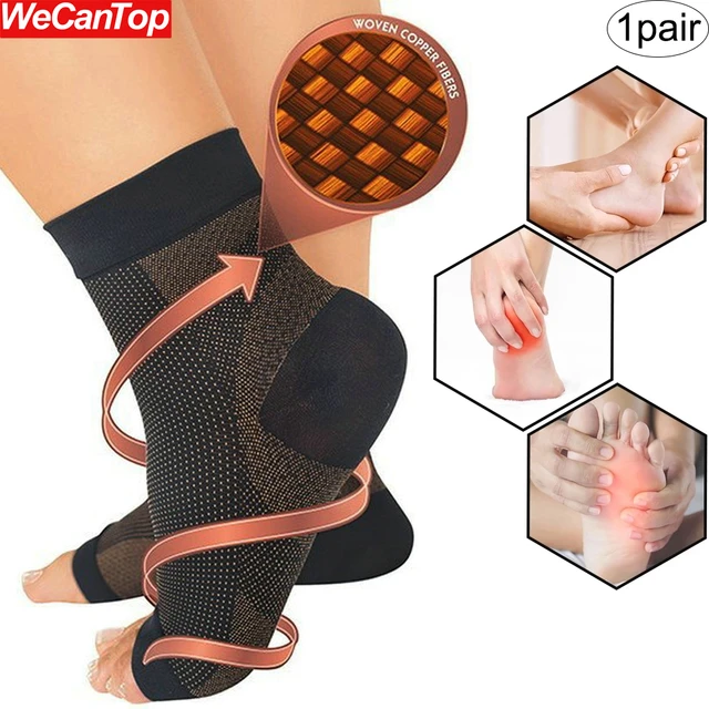 1Pair Copper Compression Recovery Foot Sleeves Men Women Plantar Fasciitis  Socks - Arch Pain,Swelling & Heel Spurs Ankle Sleeve - AliExpress