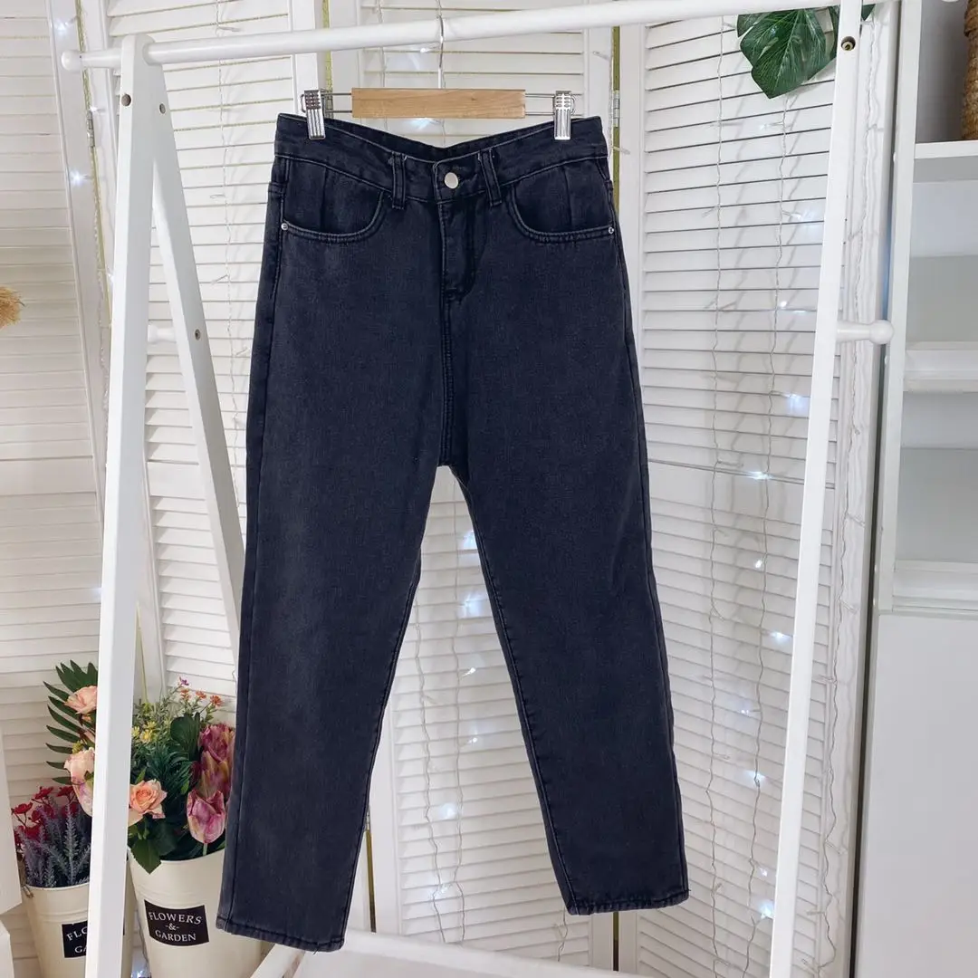 Autumn Winter Women Denim Jeans Fashion y2k Jeans High waist Straight Long Denim Pants slim loose Joker Troursers for female