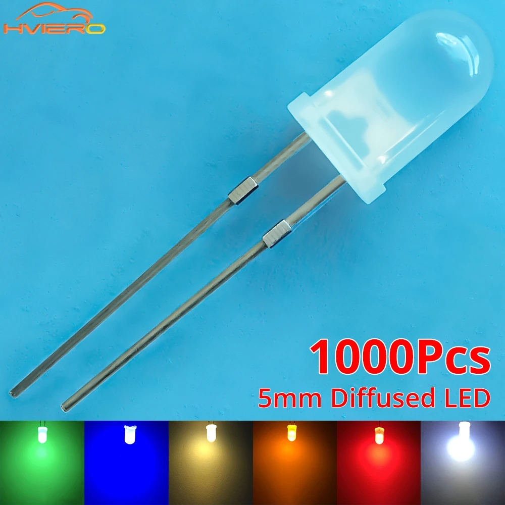 1000pcs-5mm-round-diffused-white-red-green-blue-yellow-warm-white