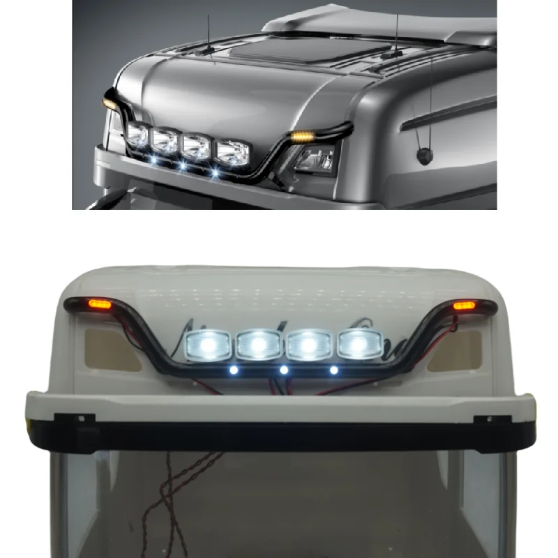 Lampada Per Faretto A Cupola Anteriore Quadrata A Led Per Tamiya 1/14 Rc Truck Scania 770S Actros Volvo Tractor Rc Trailer Lesu Tamiya Part