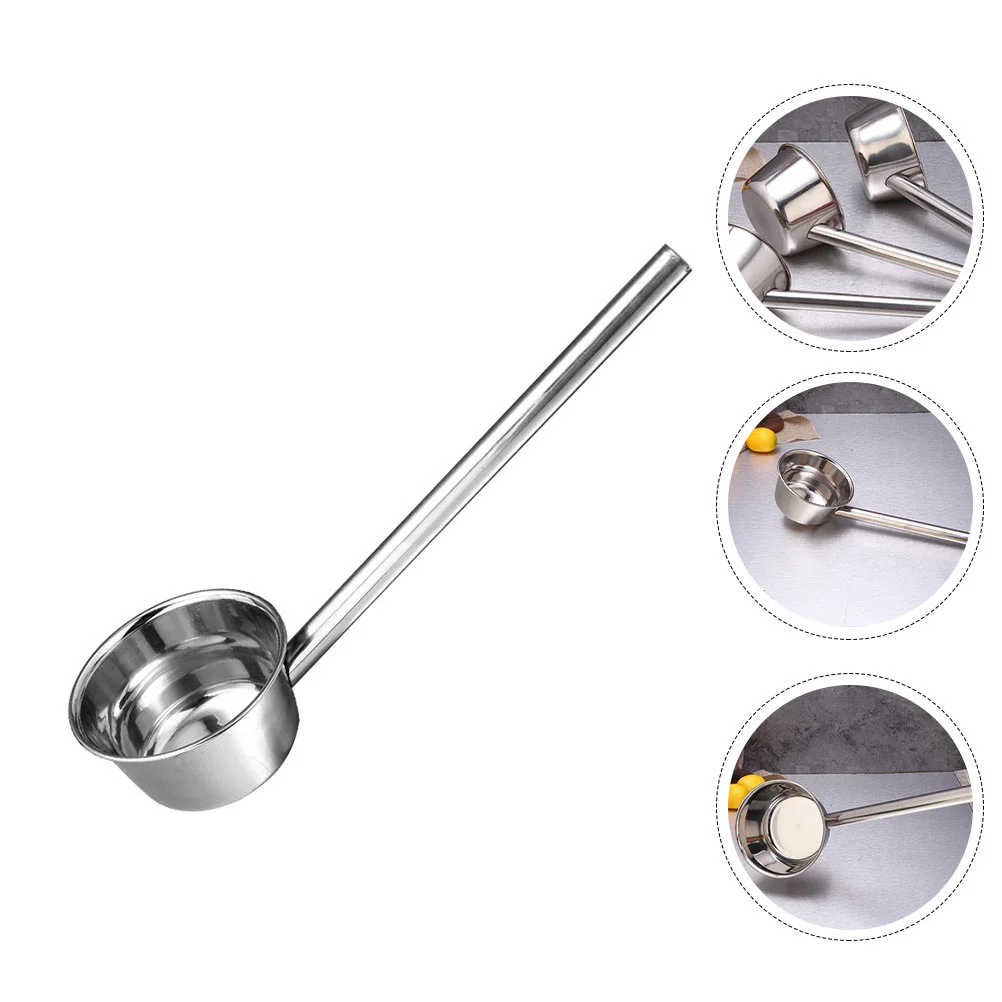 Garden Spoon Soup Ladle Household Water Tub Silver Stainless Steel Sturdy Bailer