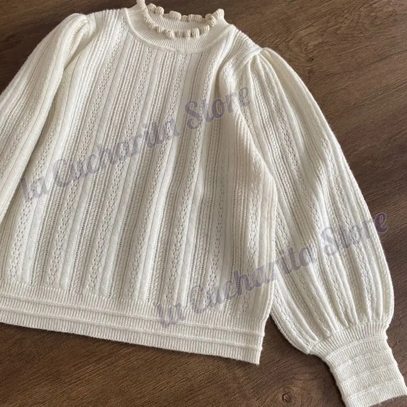 Autumn Girls Knitted Wool Sweater Rabbit Wool Toddler Jacquard