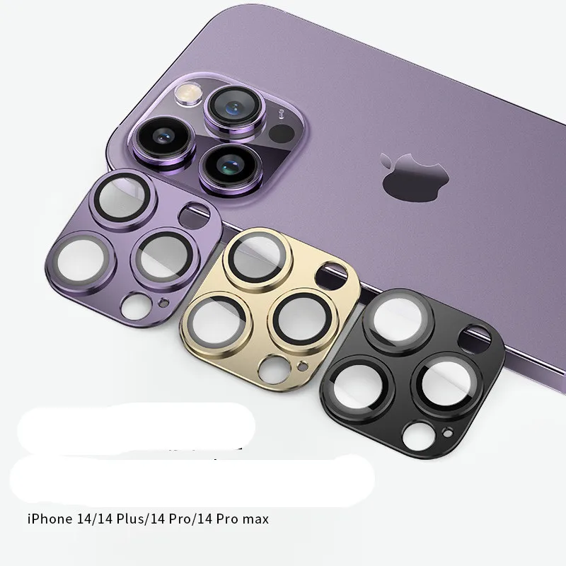 

Matte Alloy Full Cover Lens Ring Protector For iPhone 14 Pro Max Plus Tempered Glass Anti-fingerprint Metal Camera Sticker Film