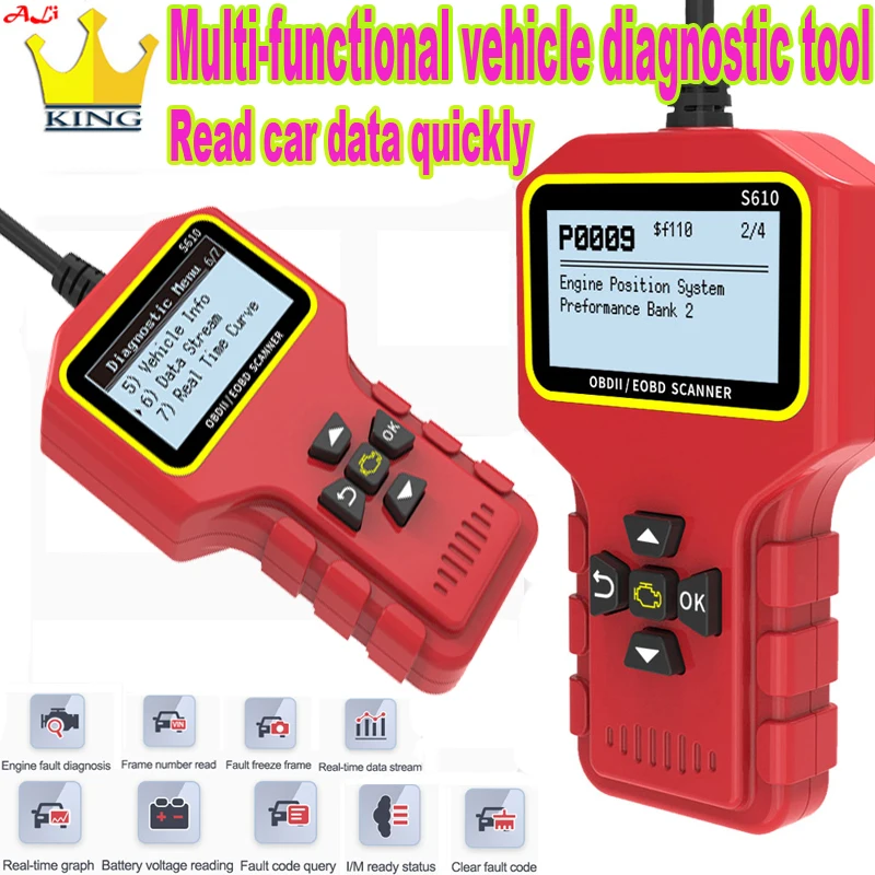 

Диагностический сканер S610 BUS OBD2, устройство для считывания ошибок автомобиля