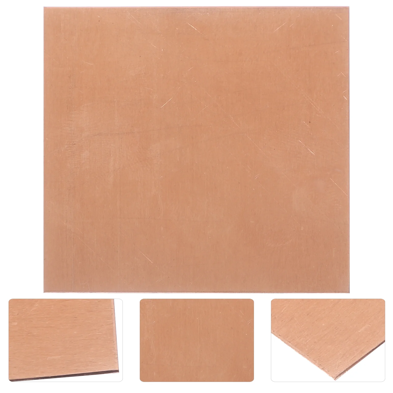 

4 Sheets Copper Sheets High Hardness Copper Sheet Metal Sheets for Crafting Jewelry