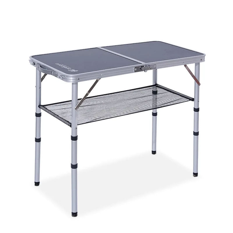 שולחן קמפינג חיצוני מתקפל נייד גובה מתכוונן מתכת אלומיניום שולחן נסיעות לרכב שולחן חוף דייג ברביקיו