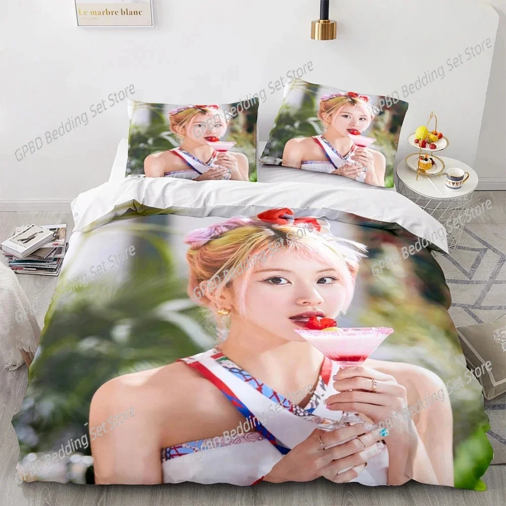 3D Print Kpop Girl Group Twice Nayeon Bedding Set Duvet Cover Bed Set Quilt Cover Pillowcase Comforter king Queen Size Boy Adult 6