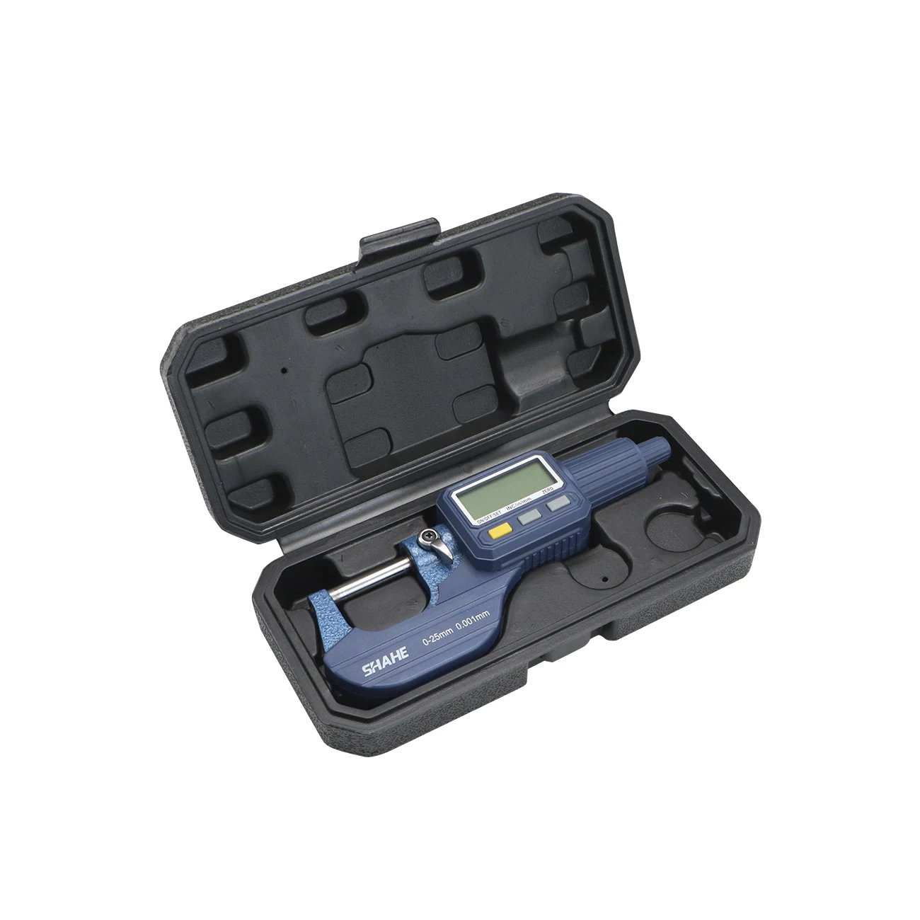 0-25mm 디지털 외부 마이크로미터 카바이드 앤빌 대형 LCD 화면 미터법 인치 ABS 상대 절대 측정 정밀 게이지