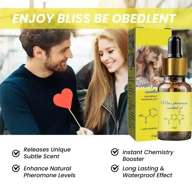 Pheromone Perfume Oil 10ml For Men Women Long-lasting Natural Refreshing Body Perfume Fragrance Pheromone Essential Oil