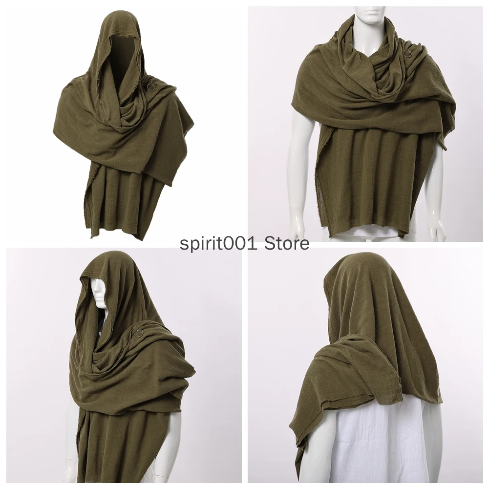 Adult Halloween Cosplay Vintage Pirate Scarf Medieval Hood Cloak Middle Ages Mittelalter Shoulder Cowl