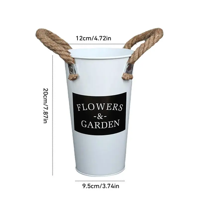 Umbrella Holder Vintage Metal Stand with Handles Indoor Strong Free Standing Round Organizer umbrella holder