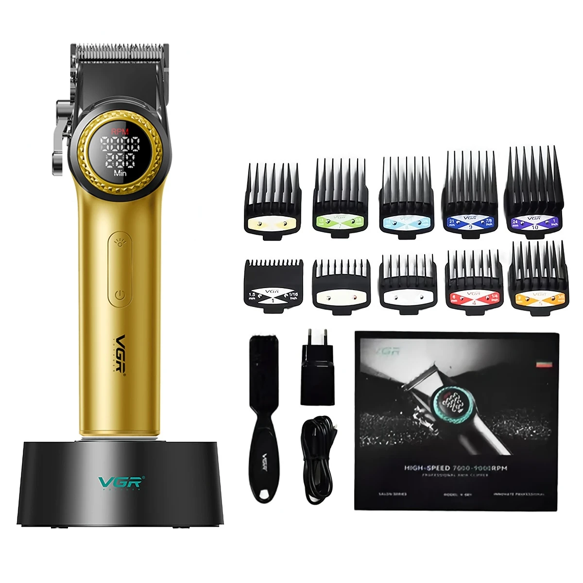 VGR ماكينة تشذيب الشعر احترافي ماكينة قص الشعر حلا...