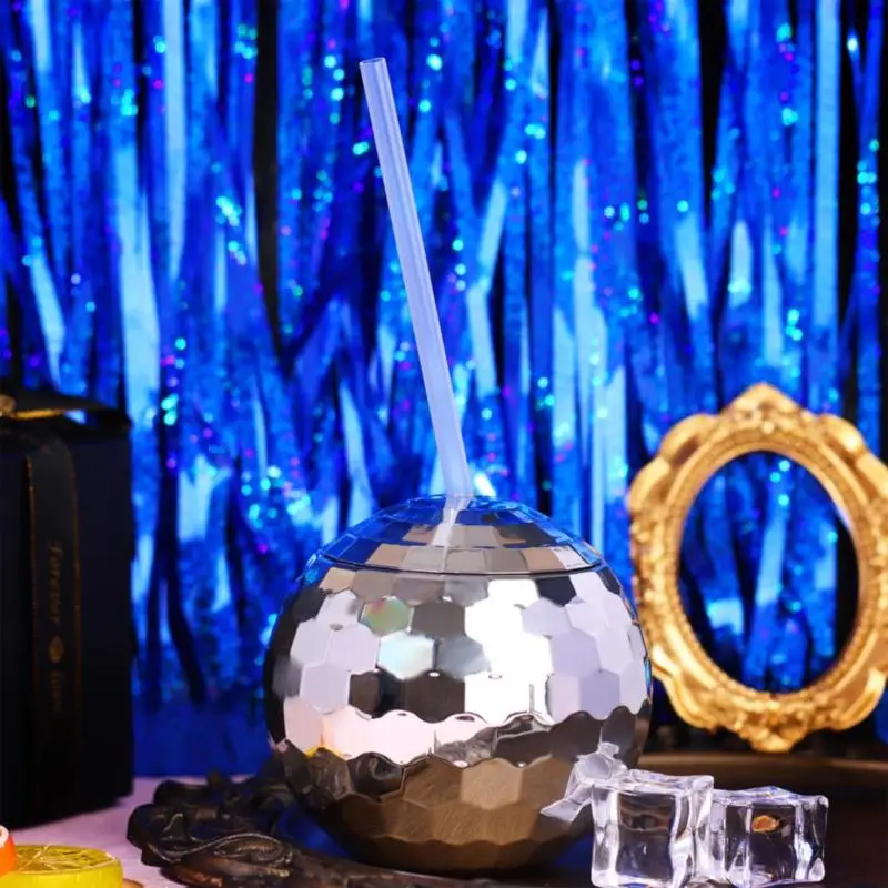 Glass Cup Flashing Plastic Cup 1pc Flash Cocktail Cup Disco Ball Cups