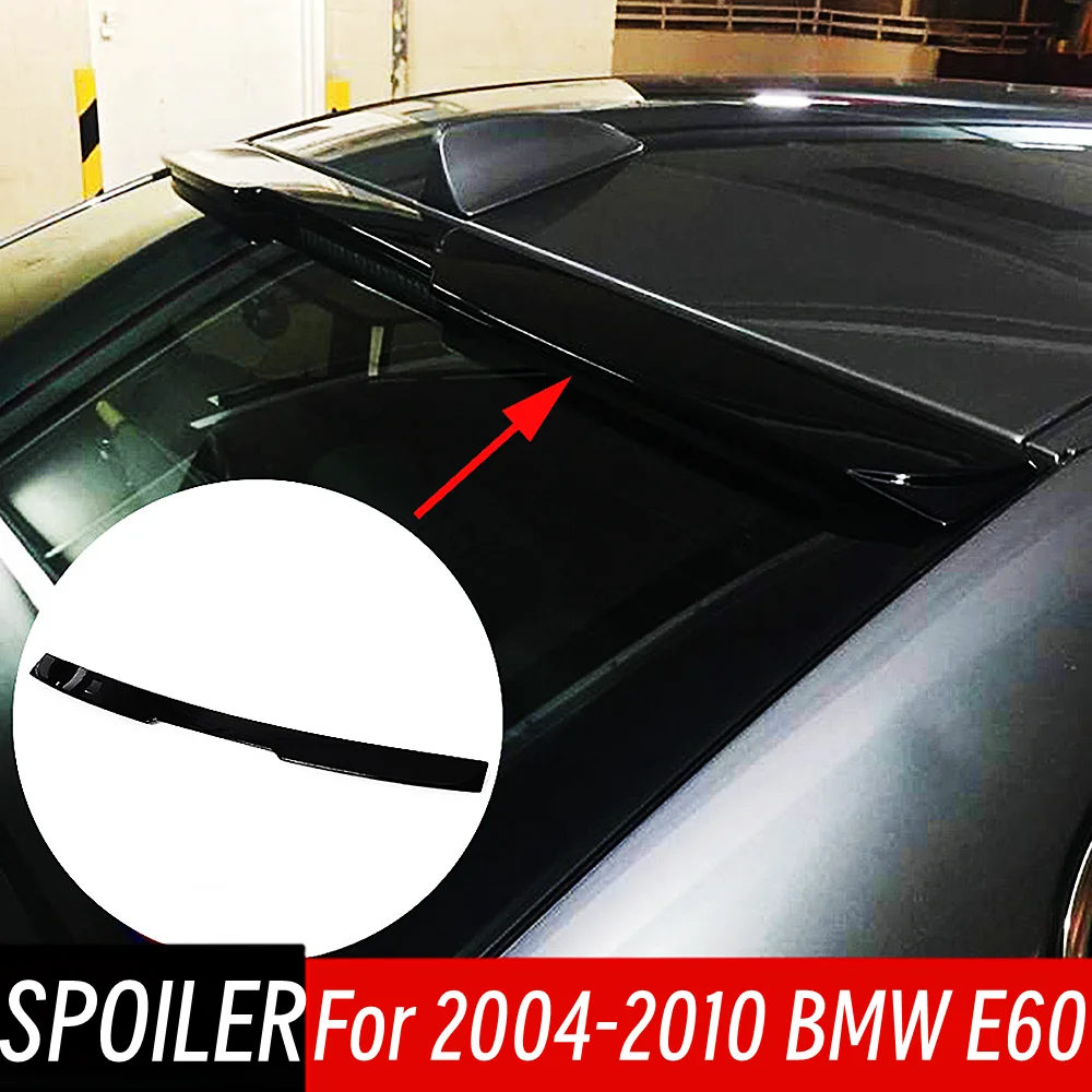 Обвес для BMW 5 серии E60 520i 525i 530i 2004-2010, Автомобильный задний окно, спойлер на крыше, крылья из АБС-пластика, черный углеродный тюнинг, аксессуары