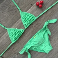 4 Color Brand 2024 Summer Girls Swimwear Soild Baby Kids Swimwear Biquini Infantil Swimsuits Falbala Bikini Girl For 6-14years 2