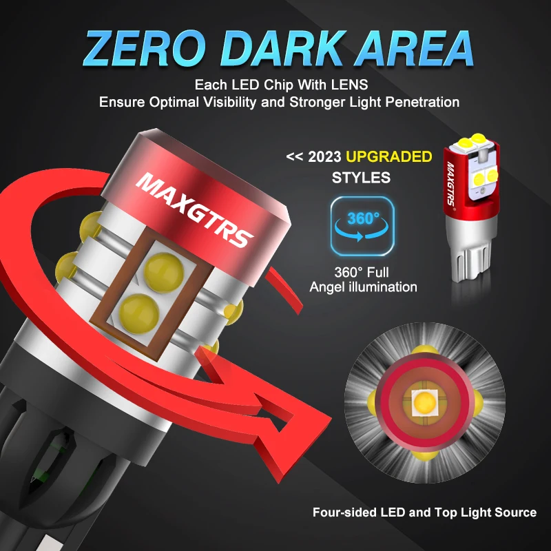 2Pcs W5W 3030 9 SMD ڵ T10 LED  194 168  ü       