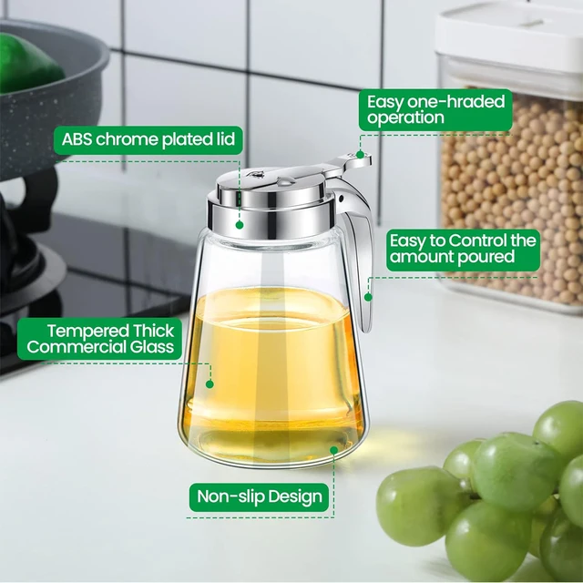 Dispenser Miele In Vetro 350ml - Design Antigoccia, Con Manico, Per Sciroppi E Salse - Foto 9