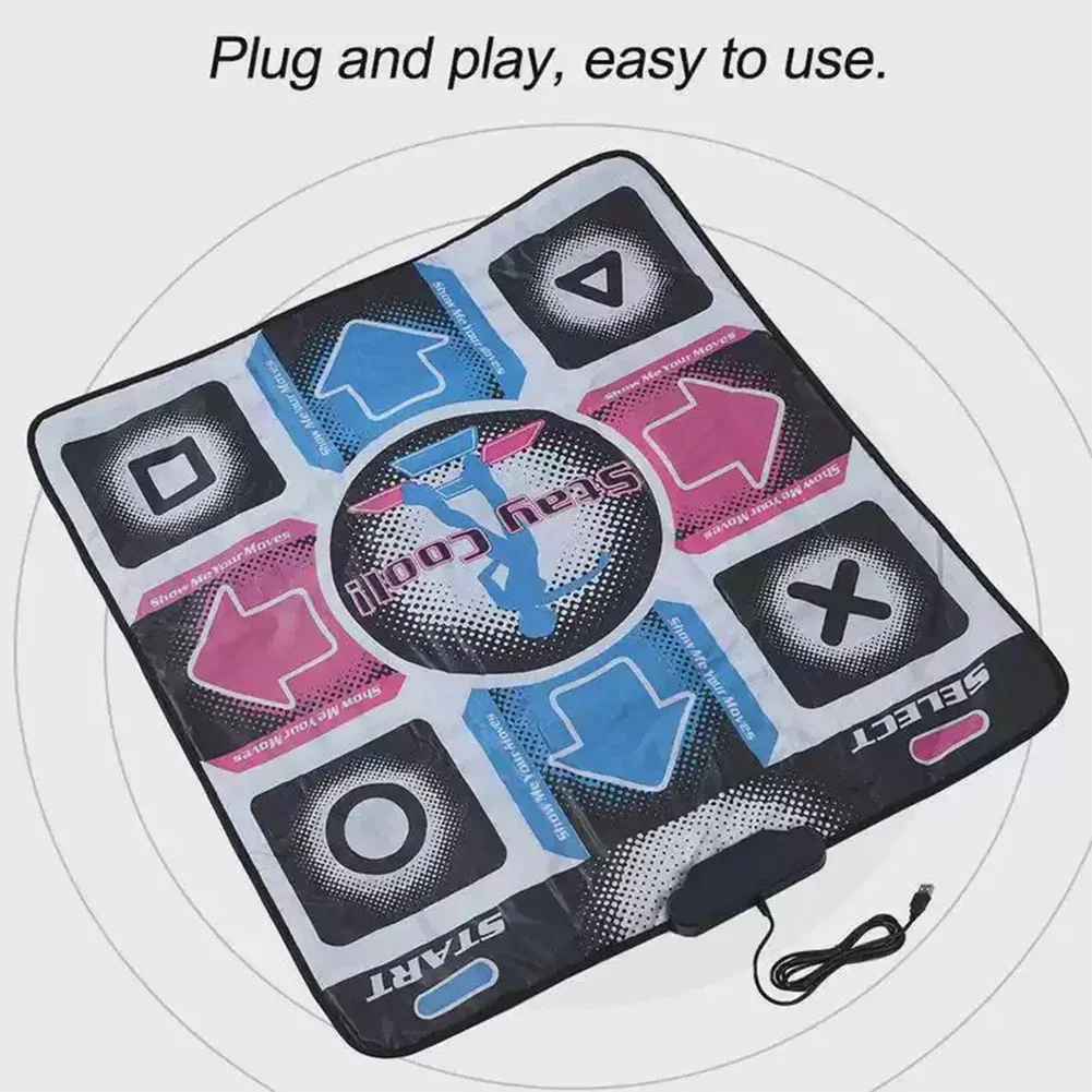 Creative USB Wired Dance Mats Non-Slip Game Step Pad for PC Dance Pad Indoor Gaming Foot Print Fitness Dancer Blanket