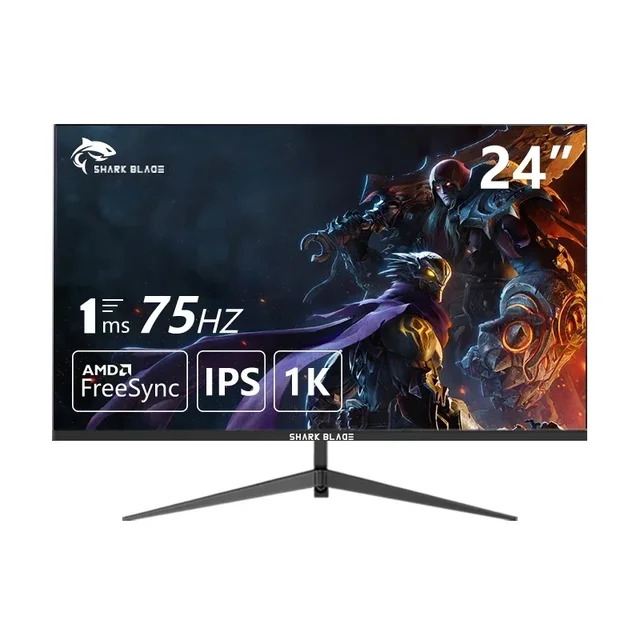 24 Inch Monitor LCD 75HZ Display Curved Screen Computer PC 1K HD Gaming VGA HDMI Interface