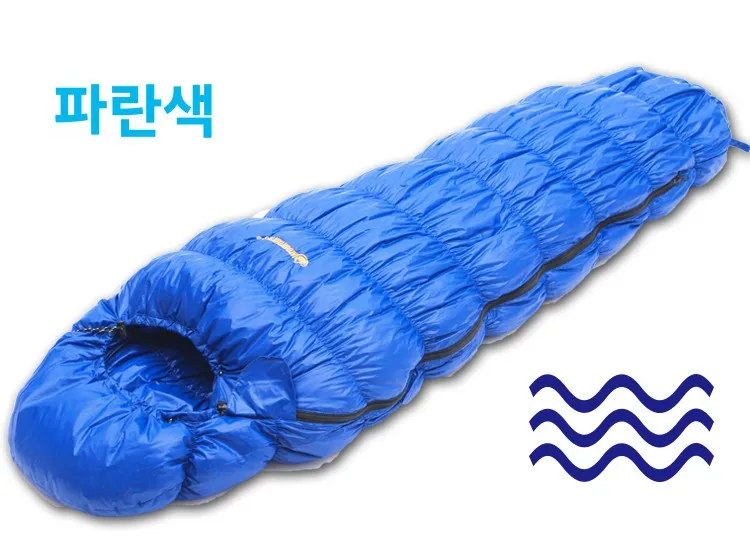 초경량 두꺼운 화이트 구스다운 침낭 (야외용 봄/가을/겨울 아동용 귀여운 애벌레 시리즈)
