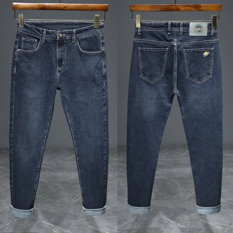 KSTUN Mens Jeans Brand Denim Pants Stretch Slim Fit Gray Blue Black Jeans for Men Streetwear Casual