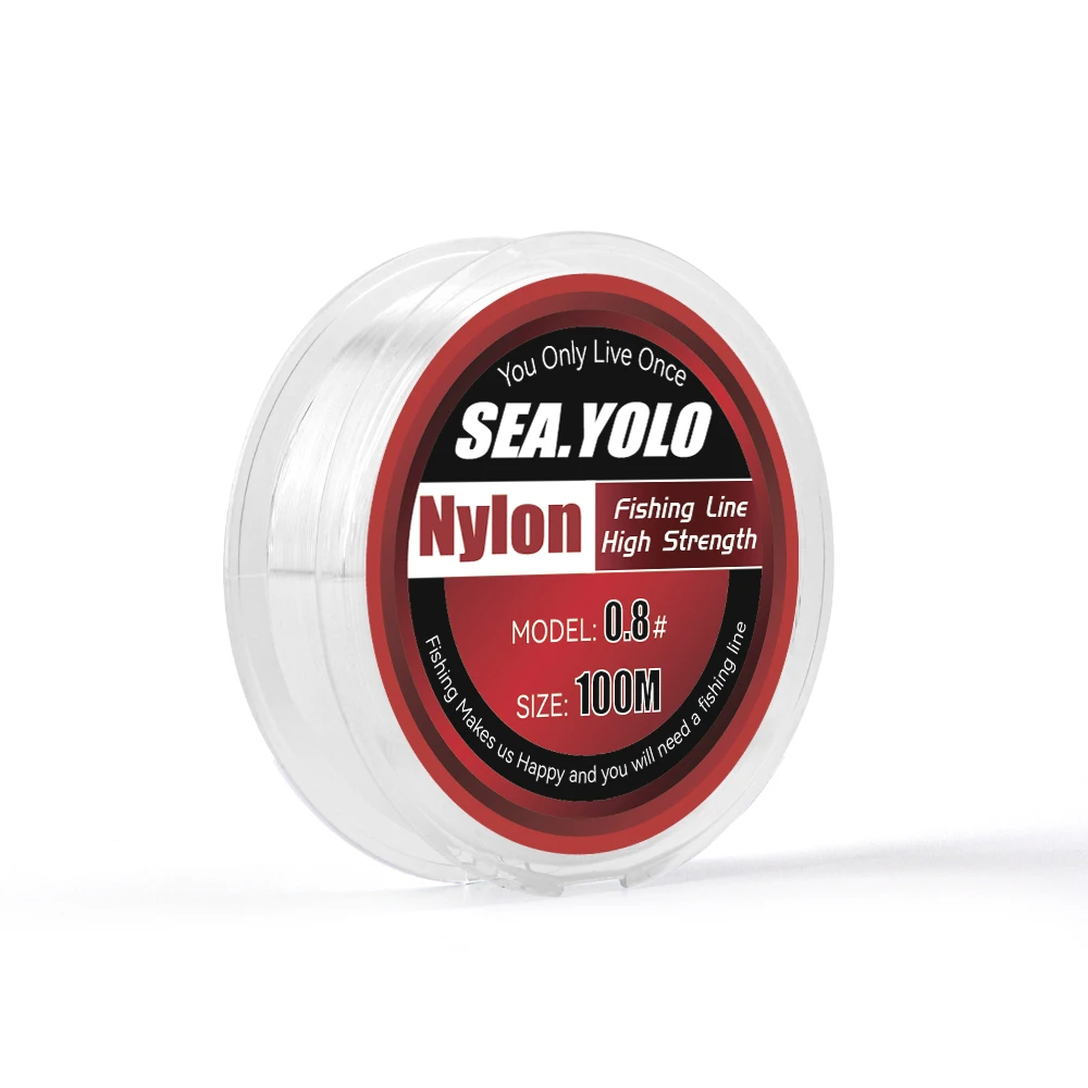 Sea Yolo 100M 0.14mm 0.5mm 8.58LB 40.48LB Japanese Nylon Material Smooth Multifilament Super Durable Carp Fishing Line Pesca