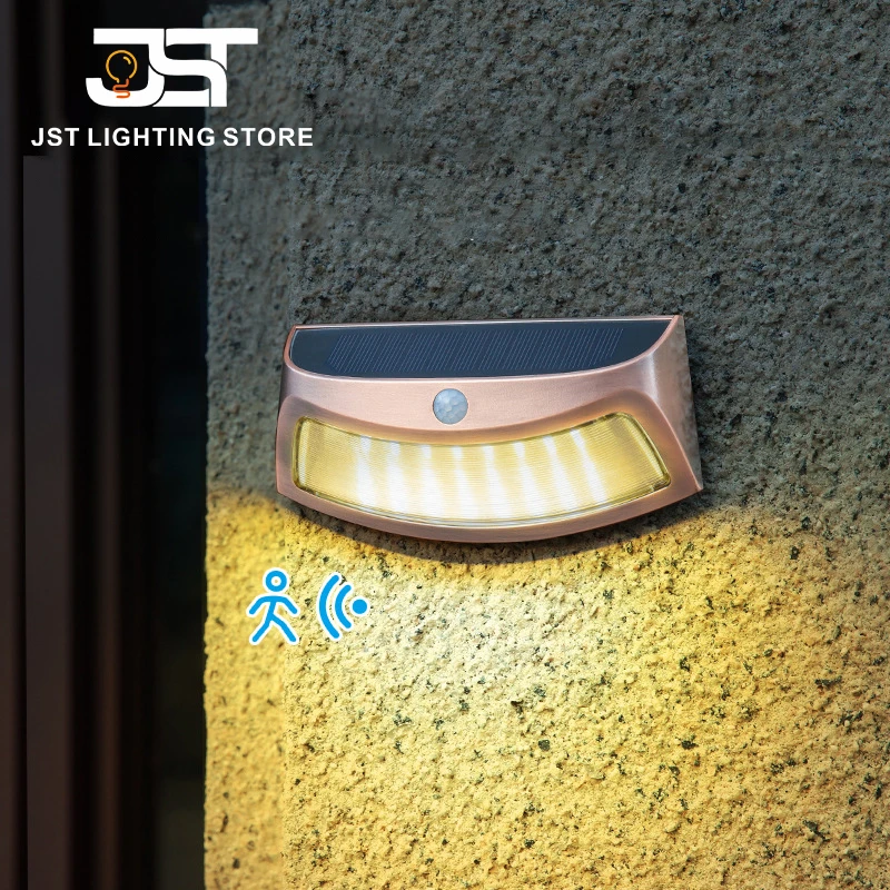 

Human Body Sensor Wall Lamp Outdoor Waterproof Courtyard Garden Layout Balcony Lighting Night Lights Solar LED Wall Light