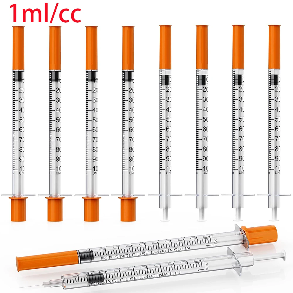 Bulk Pack of 1ml Plastic Syringes for Veterinary and Industrial Adhesive Use