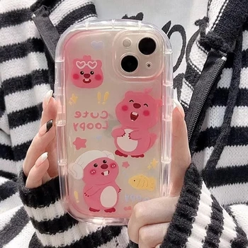 아이폰용 귀여운 포로로 루피 휴대폰 케이스, 낙하 방지, 14, 13, 12, 11, 미니, 올인클루시브 X, Xs, Xr, 8, 7, 귀여운 케이스