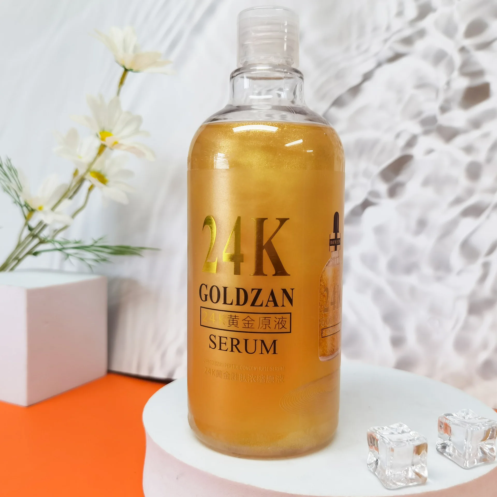 1 Bottle 24k Gold Original Liquid for Moisturizing, Firming, Brightening and Desalinating Fine Ampoule Essence 500ml 1 bottle 24k gold original liquid for moisturizing firming brightening and desalinating fine ampoule essence 500ml