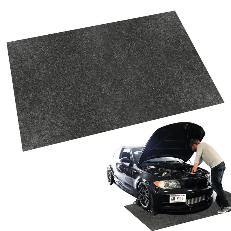

Garage Mats For Floor Washable Garage Floor Mat Felt Fabric Pad Carpet Anti-Slip Garage Floor Mat For Cars Working And Household