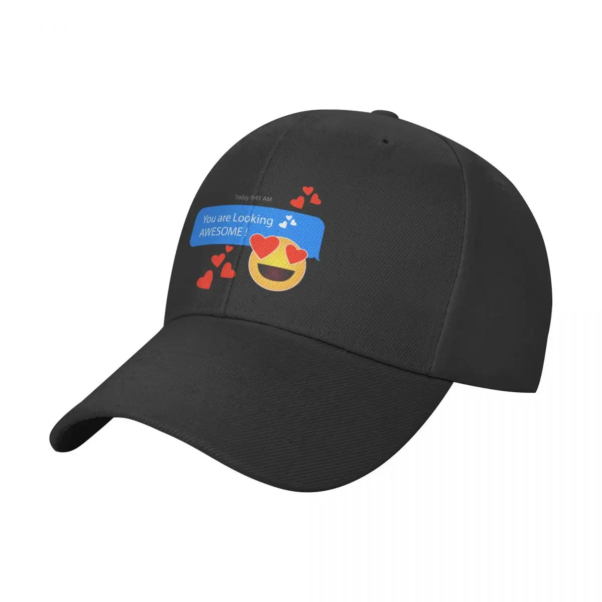

ios Awesome message flirt Quote Baseball Cap black New Hat Luxury Woman Men's