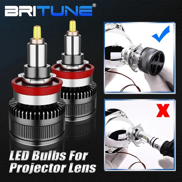 H7 LED phare à lentille haute puissance canbus 85W 360°