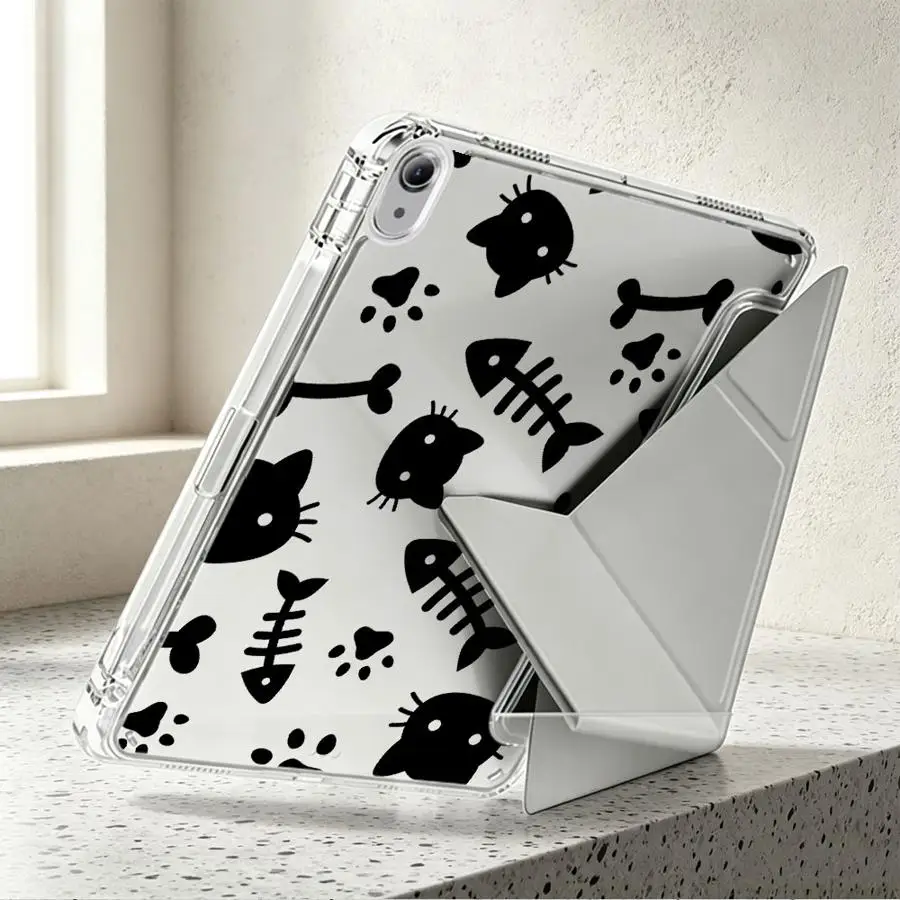 Cute Cat Tablet Case with Pen Slot Cover