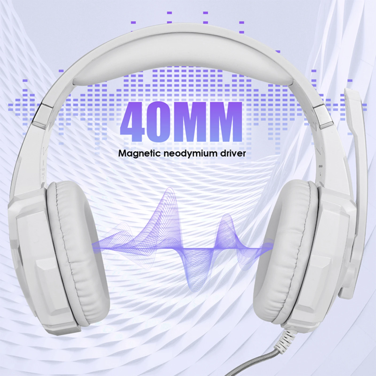 3.5mm 오버이어 게임 헤드셋, 소음 차단 마이크가 있는 게임용 헤드셋, LED 조명, 노트북, 태블릿, 모바일용 볼륨 조절 기능