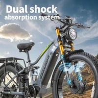 BURCHDA nouveau RX80 2000W 55 KM/H puissant double moteurs vélo électrique 48V20AH batterie au Lithium 26 pouces 4.0 Fatbike vélo électrique 7