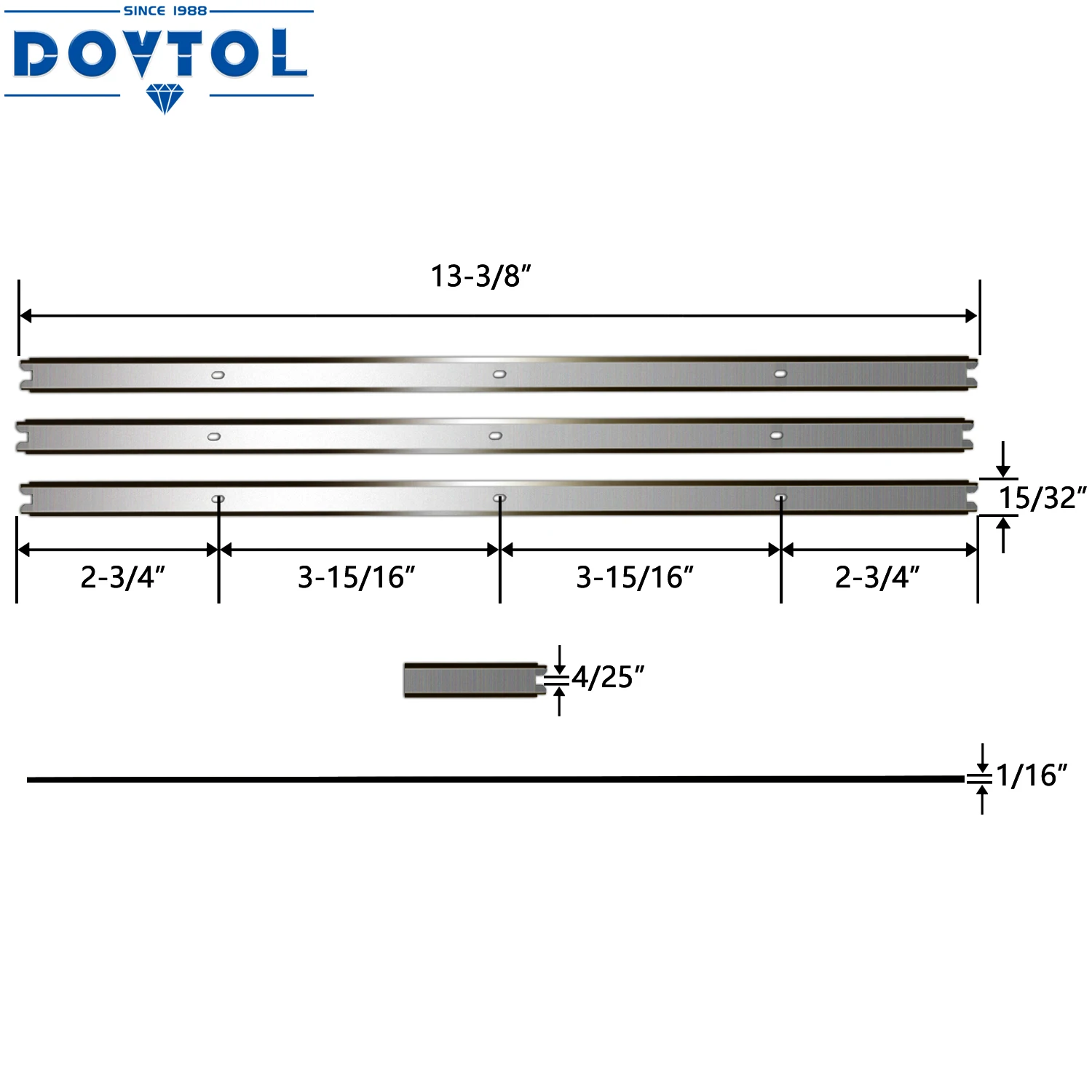 13-3/8 Inch（340mm） HSS Planer Knives Repalcement Blades for The Ridgid Planer R4330 R4331 TP1300LS Replacement AC20502 3PCS