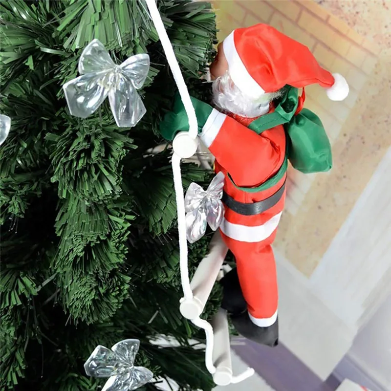 Christmas Santa Claus Climbing Ladder Doll Christmas Tree Hanging Decoration Indoor Door Wall Christmas Pendant New Year Gifts