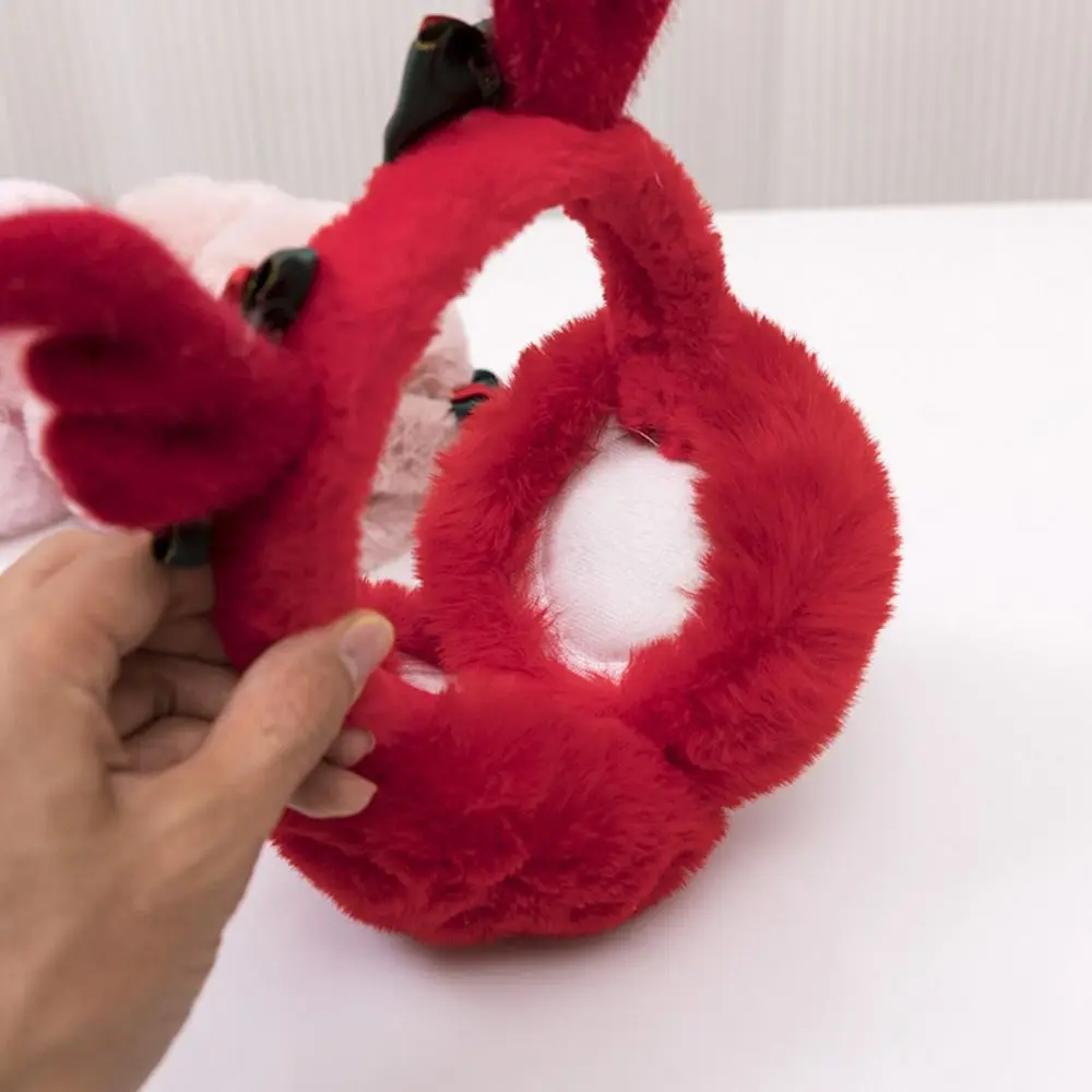 Cold Protection Soft Plush Earmuffs Faux Fur Women Men Folding Ear Warmer Winter Warm Christmas Antlers Ear-Muffs Gifts