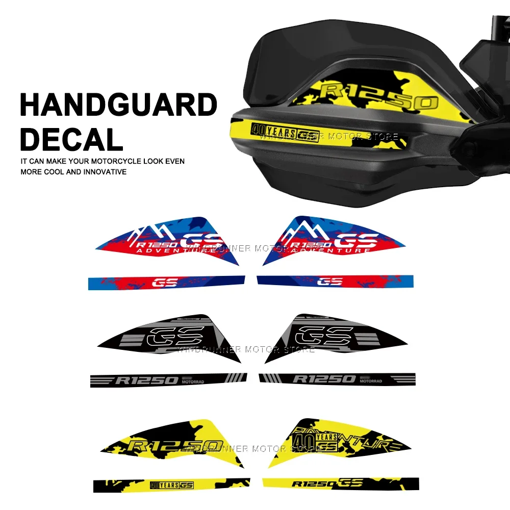 

For BMW R1250 R 1250 GS 1250GS ADV 2019 2020 2021 2022 Motorcycle Handguard Shield Stickers Handlebar Windshield Fairing Decals