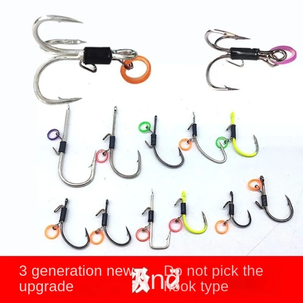 10pcs New Style Third generation 4Size  Live Shrimp Bait Hooks Single hook Fishing Hooks-Live Shrimp Fixed Hooks