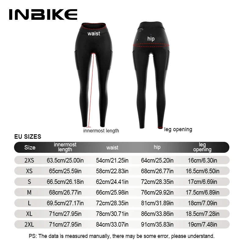 INBIKE Women Cycling Pants Fleece for wWarmth Women's Cycling Clothing Windproof Quick Drying Winter Women Long Pants
