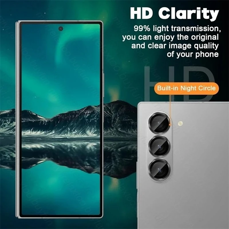 Aluminum Alloy Ring Case with Metal Lens Protector for Samsung Galaxy ZFold Series