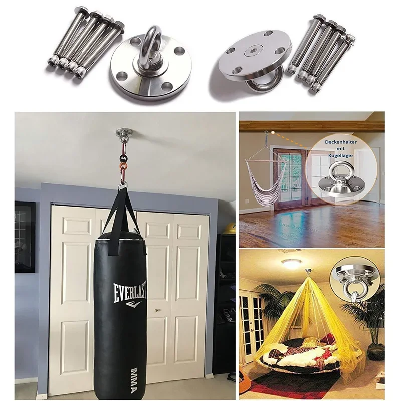 Supporto Per Sacchetto Da Boxe In Ferro Con Rotatore, Per Montaggio A Soffitto, Allenamento In Casa